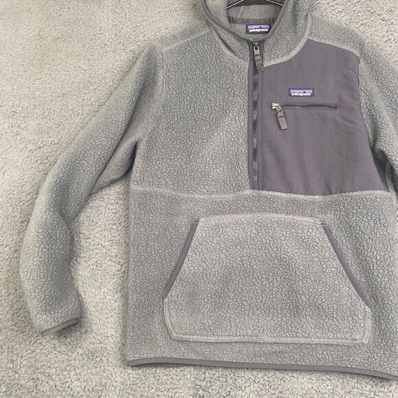 Patagonia Retro Pile Pullover Dark Grey Mens Small Style 22790 - Picture 2 of 11